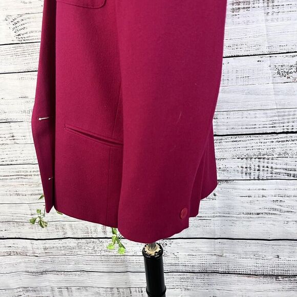 Vintage Jones New York Blazer Jacket size 14 Hot Pink Wool Y2K 80's 90's Career - Picture 16 of 16